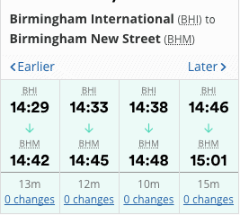 Birmingham lufthavn transport
